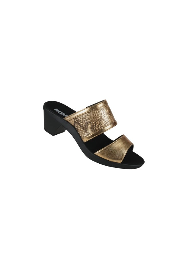 ROMIKA 117-390 Romika Ladies Block Heel Sandals 30503 Gold - Image 1