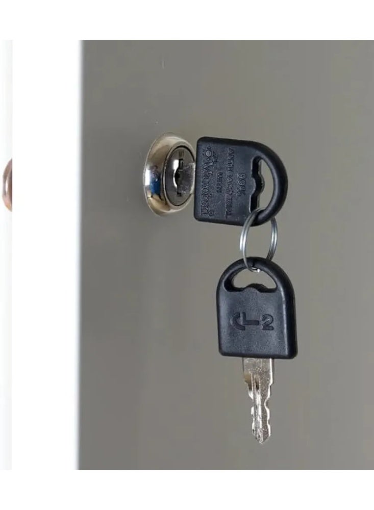 Protector Metal Employee Locker 9 Doors Grey Steel Storage Cabinet for Office School Gym - Metal Storage Cabinets for Home Office Gym School (Unassembled) - Image 4