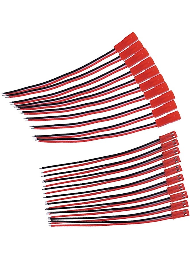 20 AWG JST Plug Connector 2 Pin Male Female Plug Connector Cable Wire for LED Lamp Strip RC Toys Battery, 10 Pairs - Image 3