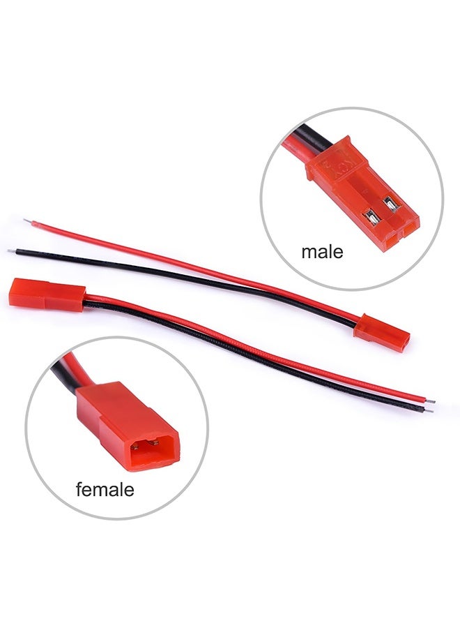 20 AWG JST Plug Connector 2 Pin Male Female Plug Connector Cable Wire for LED Lamp Strip RC Toys Battery, 10 Pairs - Image 2