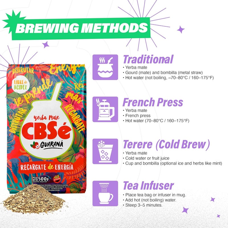CBSe CBSé Guarana Flavor Yerba Mate - Energy Boost - Image 3