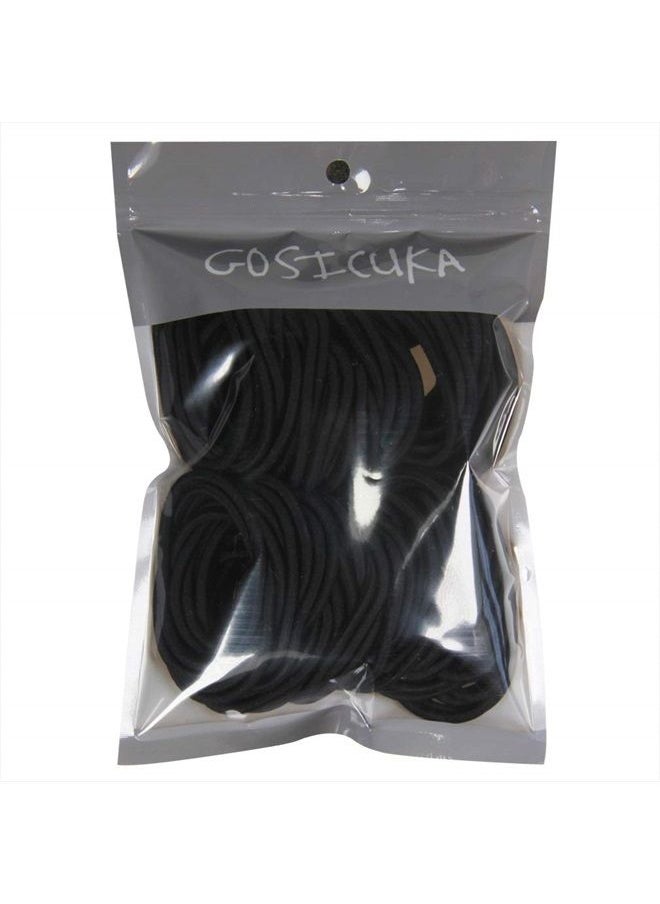 GOSICUKA - 120 Pieces Black Hair Ties for Thick and Curly Hair Ponytail Holders Hair Elastic Band for Women or Men(4mm) - Image 1