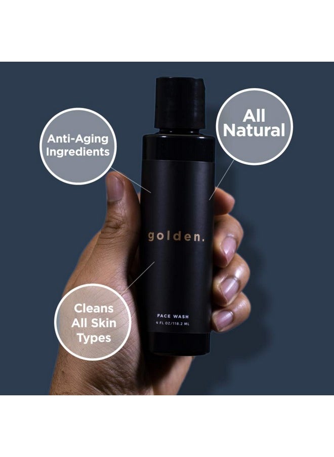 Golden Grooming Company - Golden Grooming Co. Bath And Body Skin Care Kit Gift Set For Men With Deep Exfoliating Scrub Face Wash Moisturizer Body Wash 2 In 1 Beard And Hair Shampoo Body Balmsolid Cologne And Tweezers - Image 1