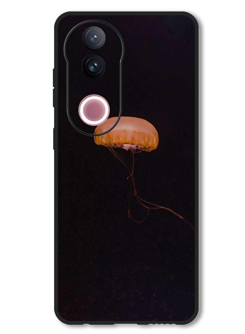 Theodor Case Compatible with Vivo V50 Protection Shockproof Bumper Cover jellyfish_yellow_underwater_world - Image 1