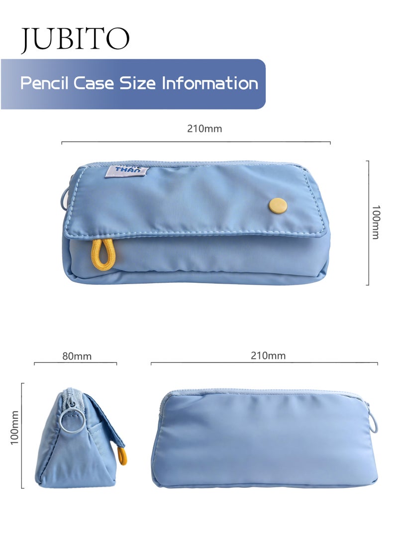 JUBITO pencil case, large capacity, thickened pencil case, high-value, high-quality new blue pencil case - Image 3