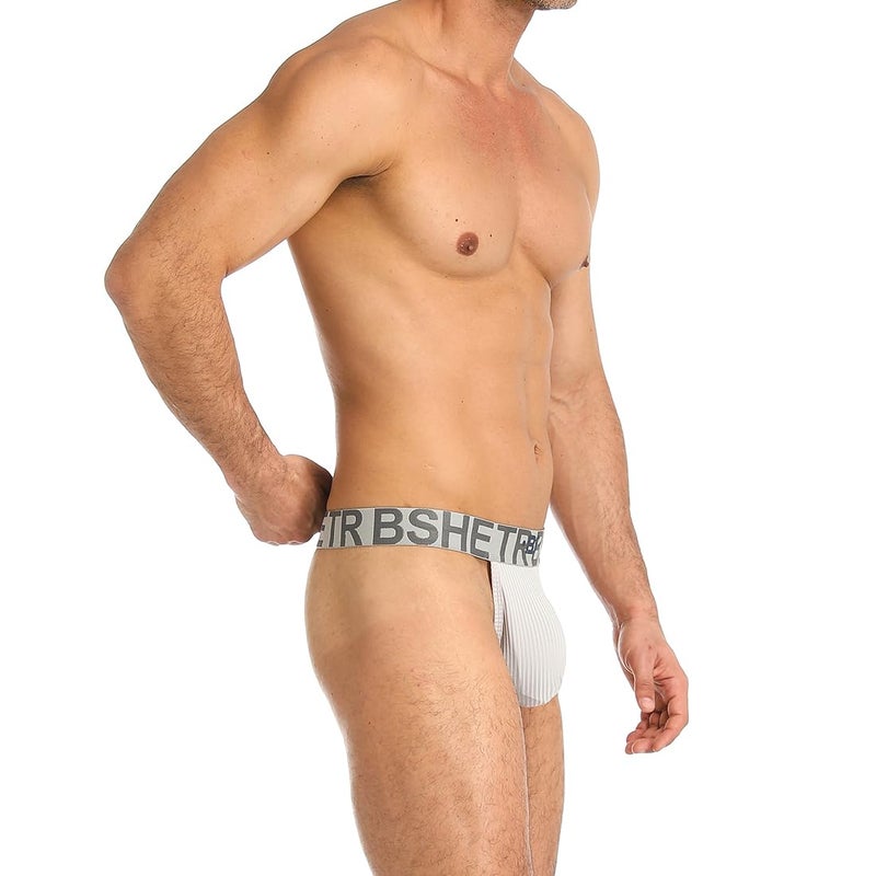 BSHETR Men's Jockstrap Athletic Supporters, 5-Pack Cotton Low Rise Multipack Underwear (BT048, L) - Image 5