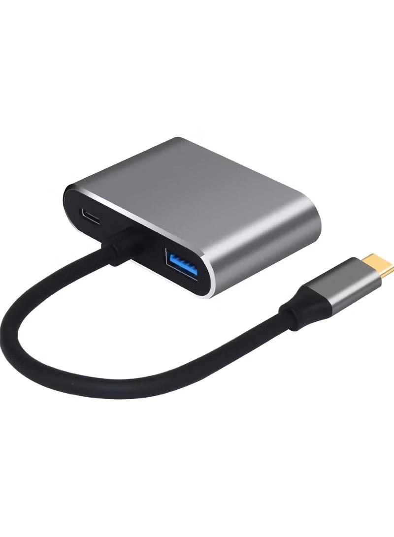 شيك فايب يدعم 4K Type-C إلى HUB PD HDTV+VGA+USB محول 4 في 1 Digital AV متعدد المنافذ محول Thunderbolt 3 إلى HDMI HDTV 4K UHD+VGA 1080P+USB3.0+PD منفذ شحن سريع لأجهزة MacBook/IPAD Pro/Galaxy S8/S9 4 منافذ - Image 4