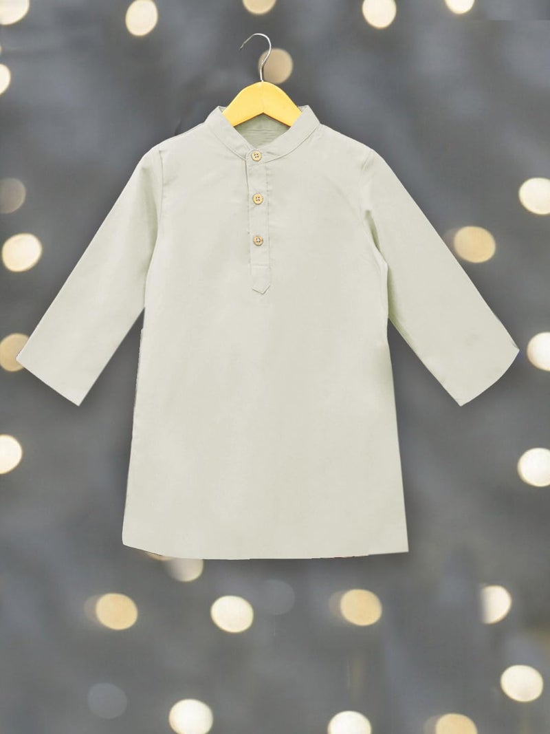A.T.U.N. (ALL THINGS UBER NICE) Boys Off White Kurta Dhoti with Printed Nehru Jacket (3 Piece Set) - Image 5