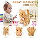WorWoder 15PC Robot Plush Electronic Interactive Cats That Move and Meow Walking Wagging Lifelike Stuffed Kitten Toy pet for Girls Kid PartsYellow - Image 4