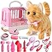 WorWoder 15PC Robot Plush Electronic Interactive Cats That Move and Meow Walking Wagging Lifelike Stuffed Kitten Toy pet for Girls Kid PartsYellow - Image 2