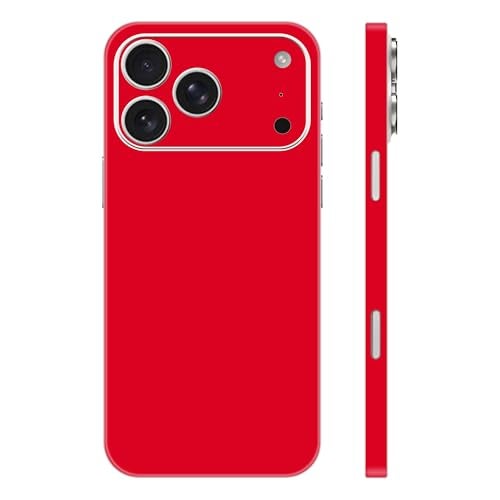 CXWITHY Skin Wrap for iPhone 17 Pro Max, Protective Film Vinyl Decal Stickers Cover for Phone Back, Camera, Frame (Red) - Image 1