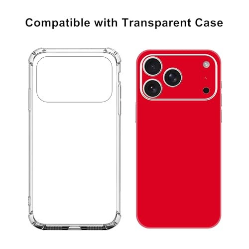 CXWITHY Skin Wrap for iPhone 17 Pro Max, Protective Film Vinyl Decal Stickers Cover for Phone Back, Camera, Frame (Red) - Image 4