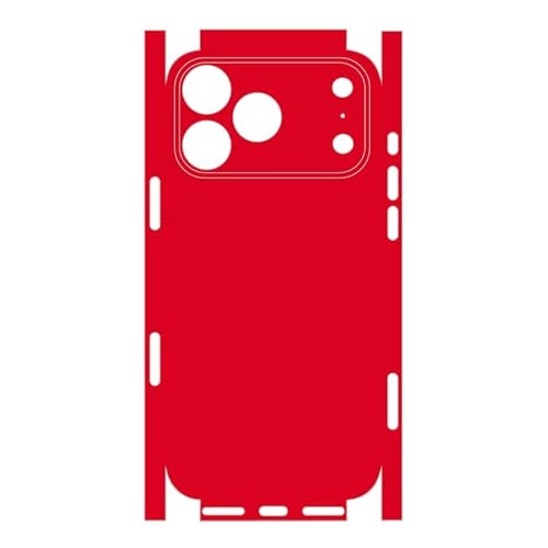 CXWITHY Skin Wrap for iPhone 17 Pro Max, Protective Film Vinyl Decal Stickers Cover for Phone Back, Camera, Frame (Red) - Image 2