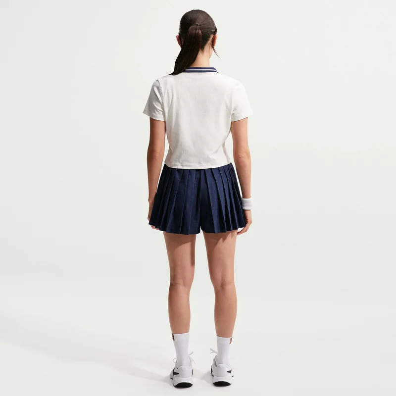 Nike White Women's NikeCourt Court Collection Dri-FIT Cropped Tennis Polo Shirt for Women | Best Price UAE