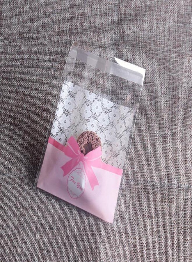 Kyrahh: 100 pcs Pink Bowknot wholesale lovely Ziplock Bakery Self adhesive Packaging Biscuit Plastic Wedding Candy Poly Bag, retail packaging, biscuits, Gift Candy bag - Image 5