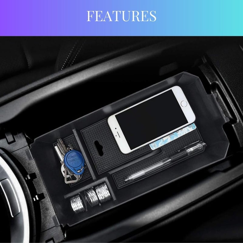 TRX AUTO Center Armrest Console Organizer For Mercedes Benz C Class & GLC 2015 to 2019| Center Storage Box Organizer Tray | Mercedes Benz Accessories - Image 2