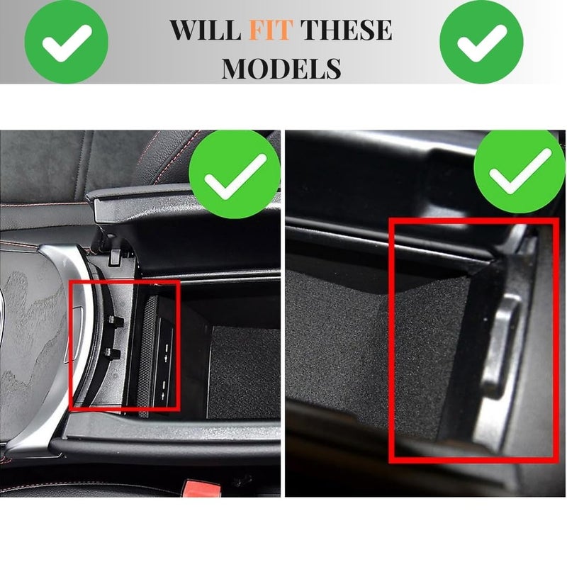 TRX AUTO Center Armrest Console Organizer For Mercedes Benz C Class & GLC 2015 to 2019| Center Storage Box Organizer Tray | Mercedes Benz Accessories - Image 4