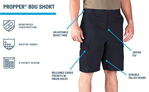 Propper Mens Polyester/Cotton Bdu Shorts, Dark Navy, Medium US - Image 4
