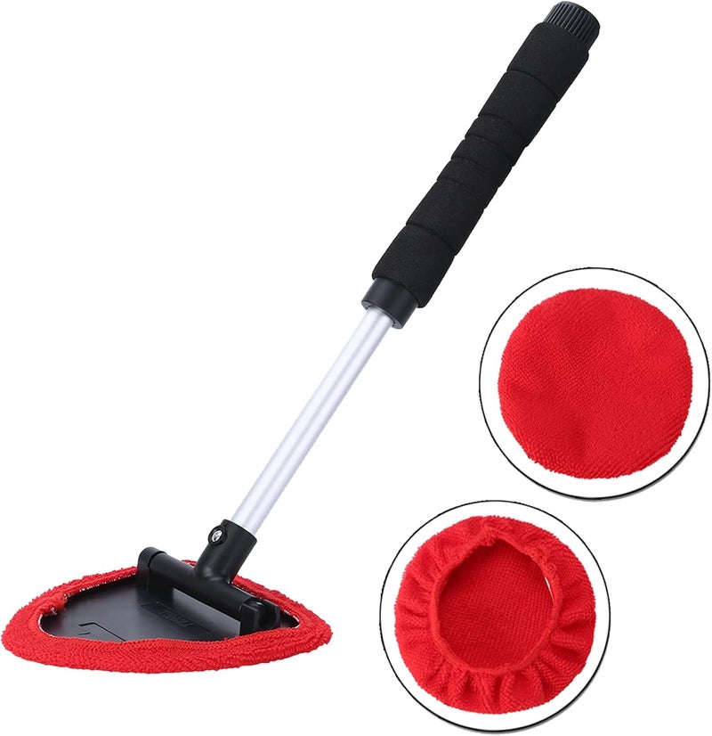 MGGi Windshield Cleaner Tool, Extendable Handle and Adjustable Triangular Shape Window Windshield Cleaner Kit - Image 1