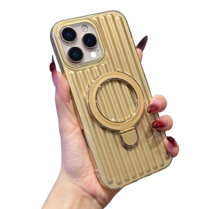 Silicone Protective Case for iPhone 14 / 14 Plus / 14 Pro / 14 Pro Max with Drop Protection and Vertical Stripe Light Pillar plus Shockproof plus Inner Spray Paint in Brown - Image 1