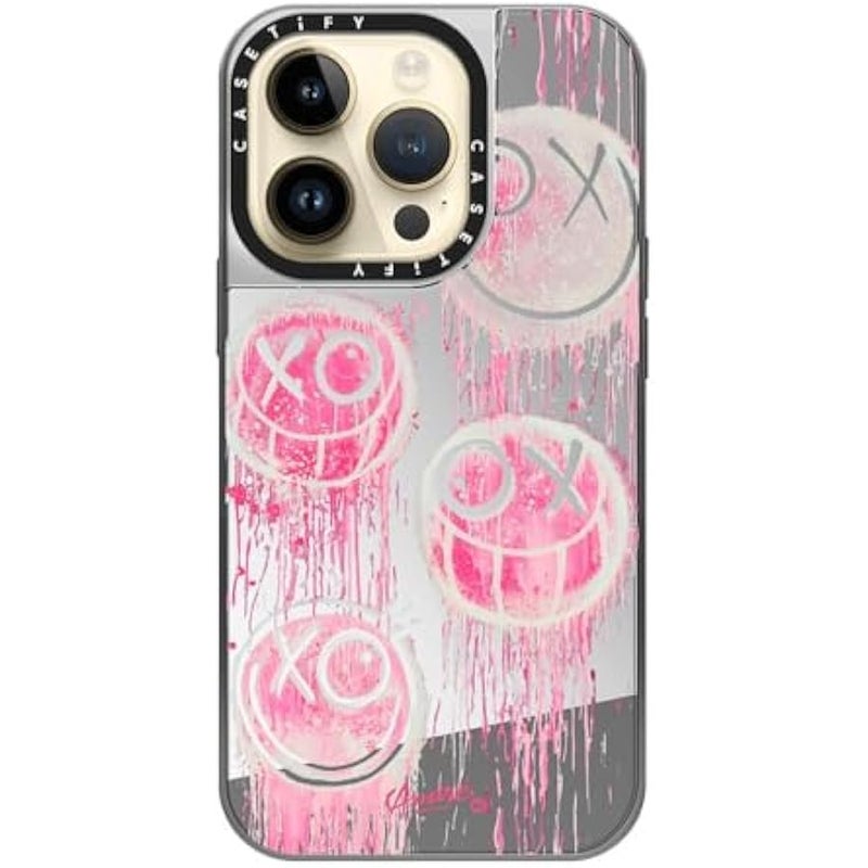 Casetify Mirror Case for iPhone 14 Pro Compatible with Magsafe - Mr. A Dripping - Silver on Silver - Image 4