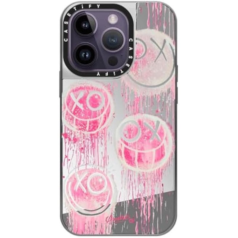 Casetify Mirror Case for iPhone 14 Pro Compatible with Magsafe - Mr. A Dripping - Silver on Silver - Image 2