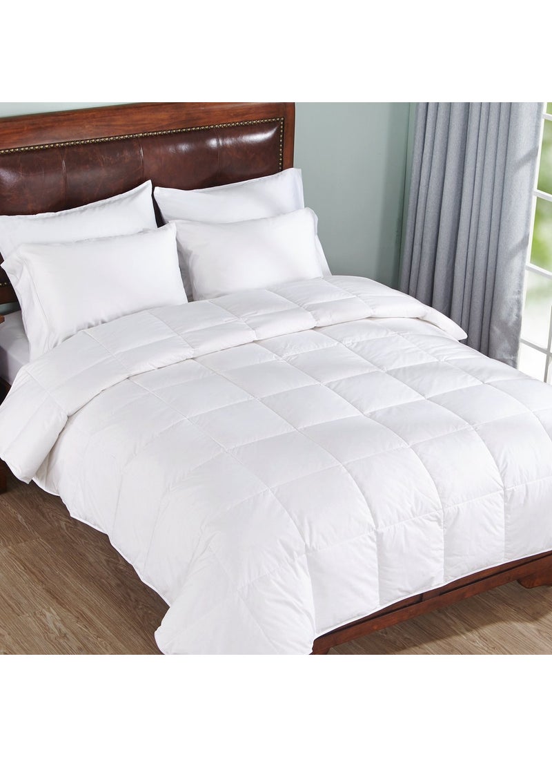 LINENWALAS - LINENWALAS Premium Comforter with Microfiber Filling, Best Warm Quilt for Winters, Special All Season Duvet, AC Comforter and AC Blanket(White, Double Bed- 90x100 inch) - Image 1