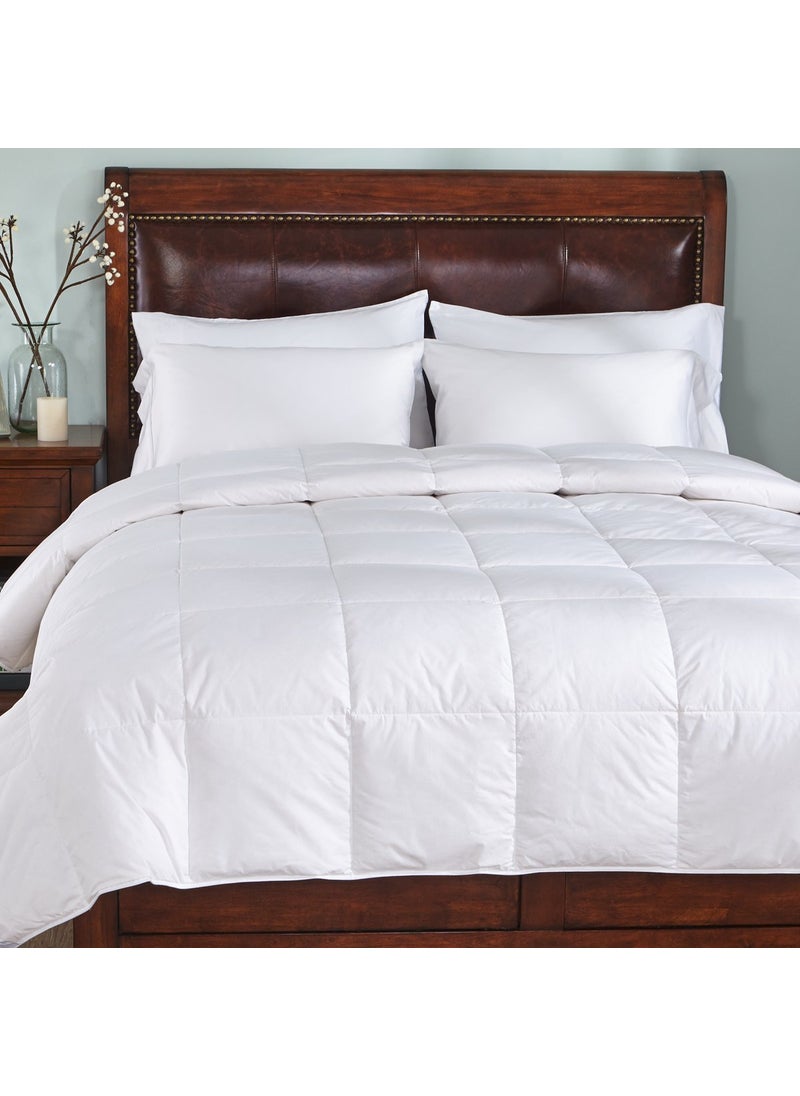 LINENWALAS - LINENWALAS Premium Comforter with Microfiber Filling, Best Warm Quilt for Winters, Special All Season Duvet, AC Comforter and AC Blanket(White, Double Bed- 90x100 inch) - Image 1