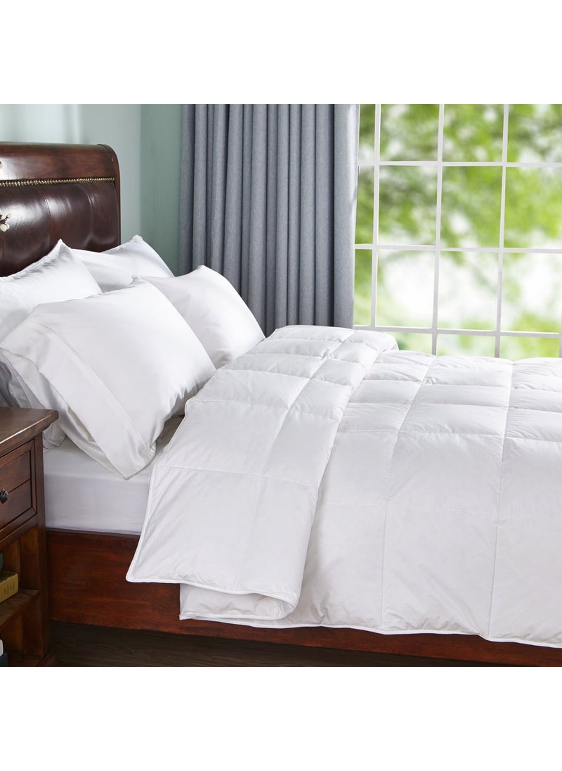 LINENWALAS - LINENWALAS Premium Comforter with Microfiber Filling, Best Warm Quilt for Winters, Special All Season Duvet, AC Comforter and AC Blanket(White, Double Bed- 90x100 inch) - Image 1