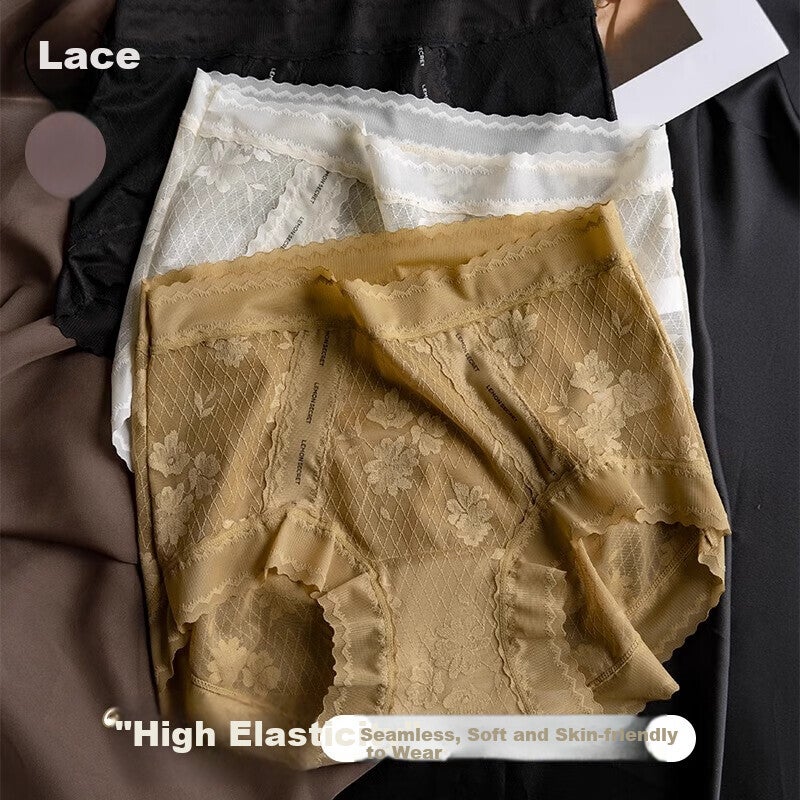 JD Jing Zao MiiOW Lace Underwear, Women's Sexy Pure Desire, 2025 New Mulberry Silk Antibacterial Crotch, Uric Acid-Free Seamless Mid-Rise Women's Triangle Panties - Image 2