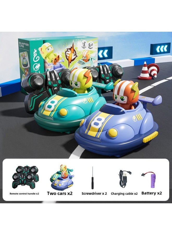 Generic [Direct Supply] Multi-player Battle Automatic Demonstration Remote Control Car Parent-child Interactive Bumper Car Toy Electric Remote Control-Color:Battle Ejection Kart Racing [light And Music Model]  - Image 1