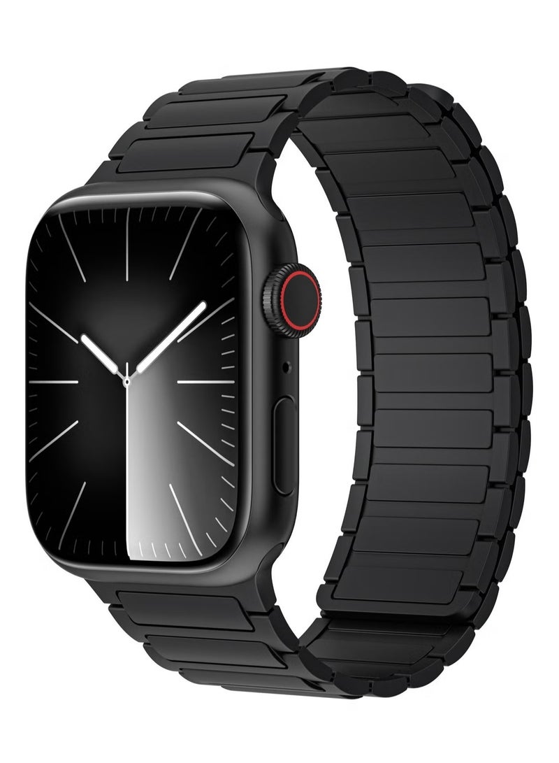 Magnetic Silicone Band for  Watch Ultra Ultra2/ 9 8 7 6 5 4 3 2 1 SE   Waterproof Strap Wristbands Compatible with iWatch  Watch Series Ultra 49mm 45mm 44mm 42mm Women Men - Image 1