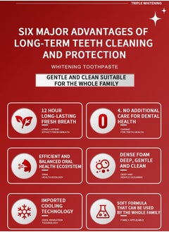 SP 3-PACK SP-8 Whitening Toothpaste, Sp-8 Probiotic Brightening Toothpaste, Deep Cleaning Care Toothpaste 100g*3  - Image 4
