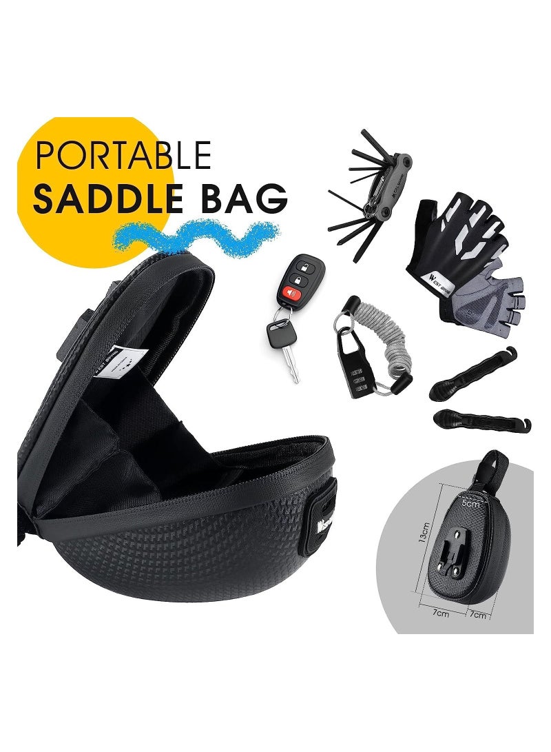 Y&D Bike Saddle Bag, Bicycle Dangle Free Strap-On Mounted Pack, Waterproof Seat Bag with 3D Hard Shell, for Storage Tools,Bike Pouch Mountain Road Bikes  - Image 2