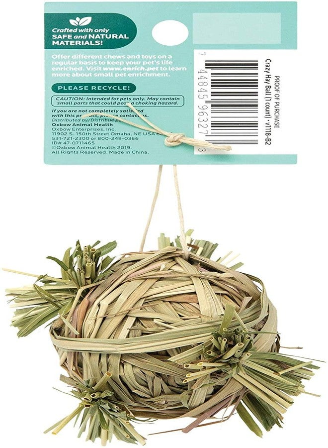 أوكسبو أوكس بو لصحة الحيوان، عبوة من 3 قطع من كرات القش الصغيرة المجنونة لمضغ الحيوانات الأليفة - Image 2