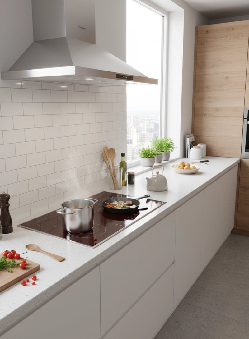 kitchen Line 5-burner electric stove - ceramic - touch - Italian - VT05-KLVE90TC - Image 3