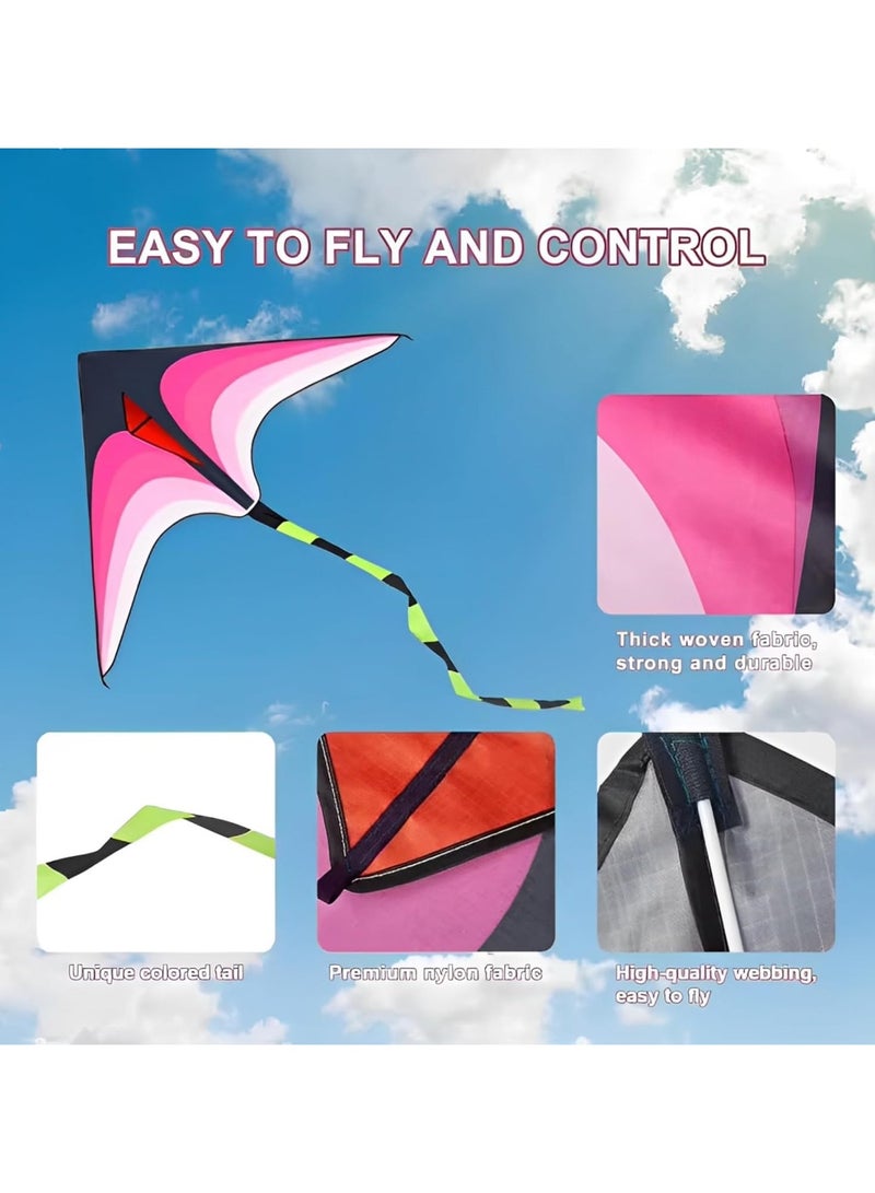 Maanys Kite for Kids, 160x80cm Large Flying Toy, Beach Toys for Boys & Girls, Single Line Easy-to-Fly Kite with Handle, Outdoor Fun for All Ages - Image 3