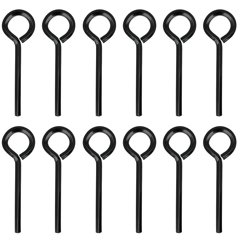 DENGXINWEI 12pcs 5/32 inch Standard Hex Dogging Key with Full Loop, Black Solid Metal Allen Key Sets Wrench for Keychain Push Bar Panic Exit Device Key - Image 1