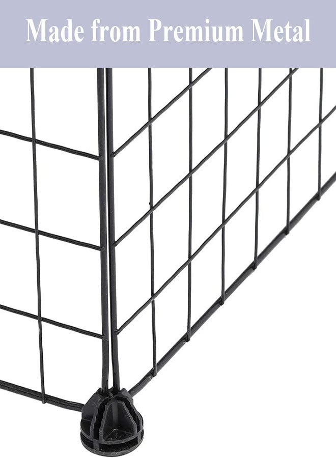 Generic DIY Pet Fence Set For Small Animal Rabbit Puppy Pet Fence With Door Removable Wire Paddock Indoor Outdoor Metal Shelf Storage Rack  - Image 3
