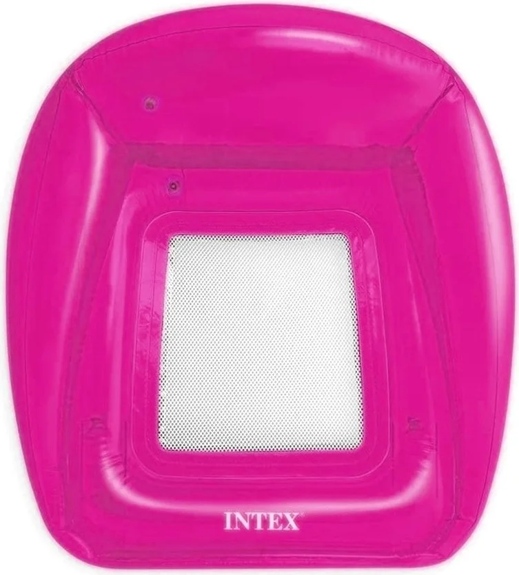 INTEX Transparent Sea Float with Net - Square Sea Float with Net - Transparent Sea Lounger - Sea Float with Net - Square Sea Float 104X102 Cm.