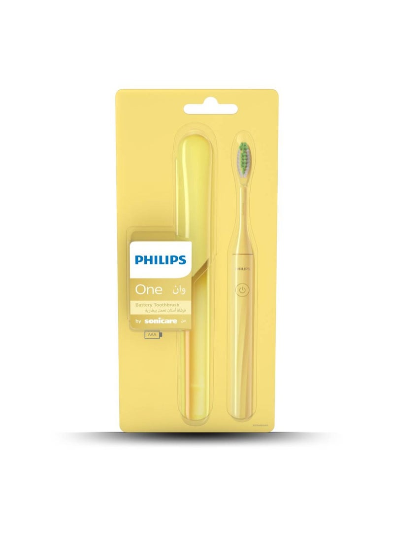 PHILIPS SONICARE Philips One by Sonicare Battery Toothbrush Mango Yellow HY1100/02 - Image 3