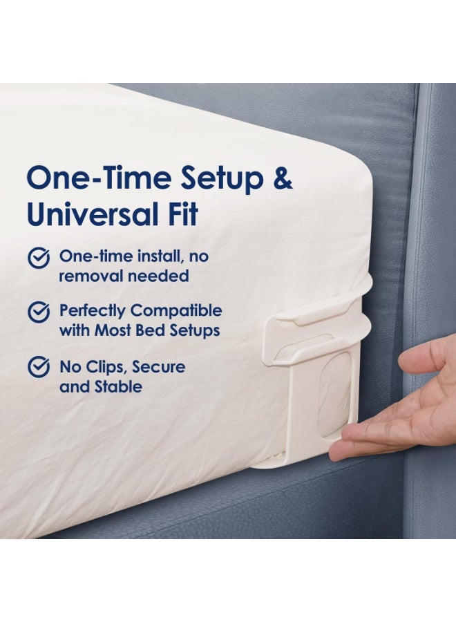 Lock Bed Sheet Holders for All Sheet Sizes, Fitted Sheet Straps Keep Sheets Firm & Tight Easy One-Time Installation - Image 2