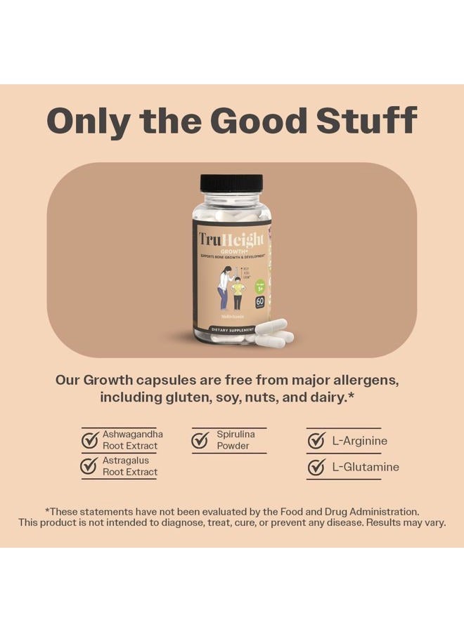 AmmoniaSport Growth Capsules - Natural Growth & Development Supplement for Kids & Teens - Endorsed by Pediatricians - Vitamin D, K, Calcium & Ashwaganda - Bone Strength Capsules - Kids Vitamins - Ages 5+  - Image 3