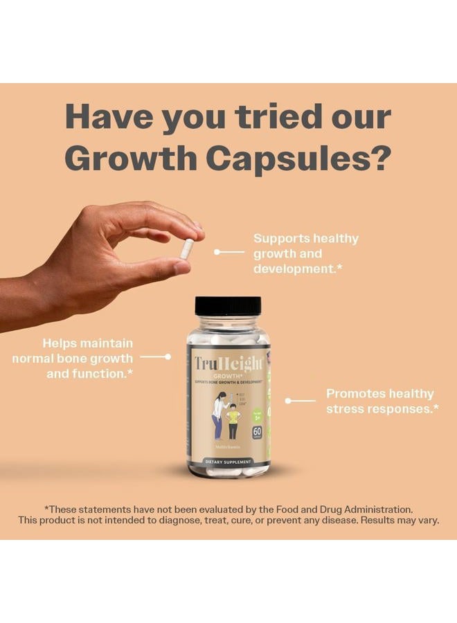 AmmoniaSport Growth Capsules - Natural Growth & Development Supplement for Kids & Teens - Endorsed by Pediatricians - Vitamin D, K, Calcium & Ashwaganda - Bone Strength Capsules - Kids Vitamins - Ages 5+  - Image 4