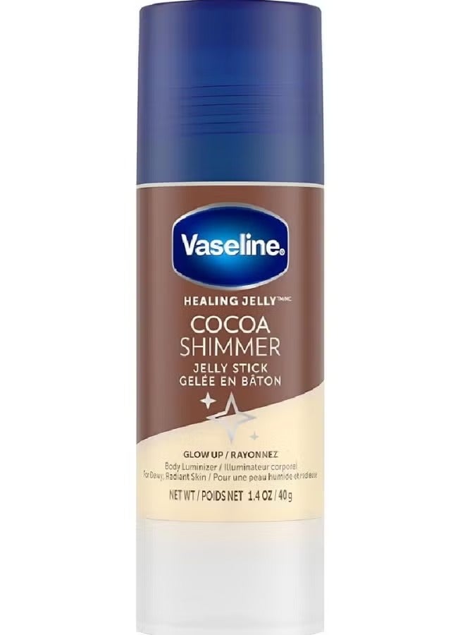 Vaseline Healing Jelly Cocoa Shimmer Jelly Stick Gelee En Baton 40gm