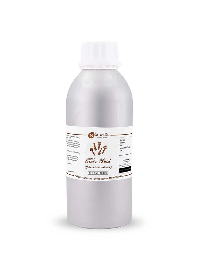 Naturalis Essence Of Nature Clove Leaf Essential Oil Therapeutic Grade For Seaming, Massage, Mehndi, Hair And Teeth And Gum - 1000Ml  - Image 1