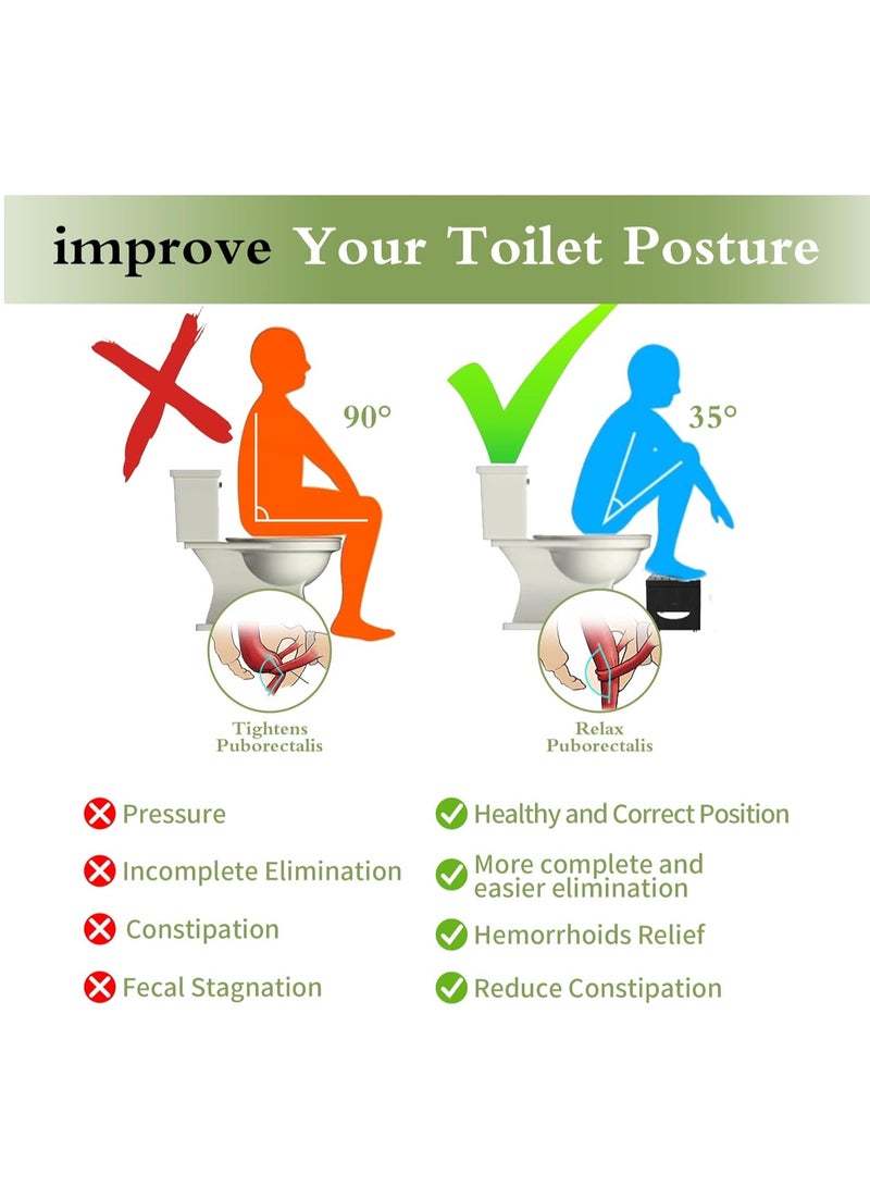 فلوشرينيك قائمة المنتجات ذات الصلة Squating Potty للبالغين,Squat Stool Potty للأطفال,مقعد Poop غير المنزلق للحمام, مرحاض محمول خطوة القدم, مرحاض خطوة المقعد Squat (أسود) - Image 3
