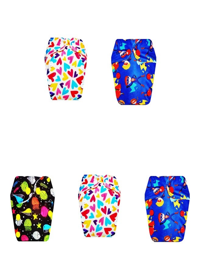 Dumbledo Premium Newborn Cloth Diaper with Integrated Insert (Pack of 5) | Soft & Gentle | Breathable | Easy to Clean | Trusted by Moms | 0 - 4 Months | Unisex Baby - Image 1