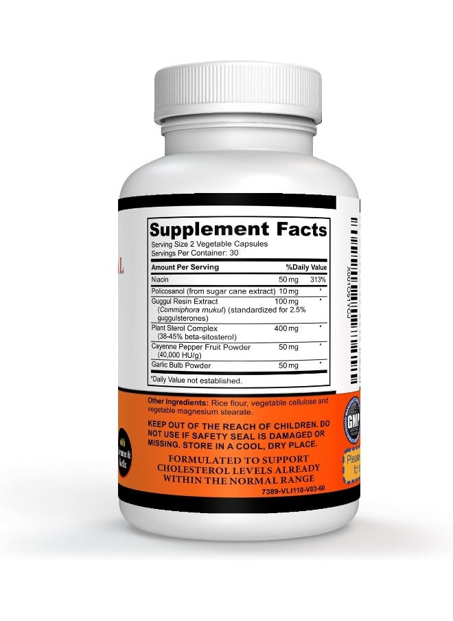 SIGMACEUTICAL - Cholesterol Lowering Product - Triglyceride Lowering Supplement - Cholesterol Lowering Supplement - Lower Triglycerides Supplement - Lower Cholesterol Supplement - 60 Capsules - Image 1