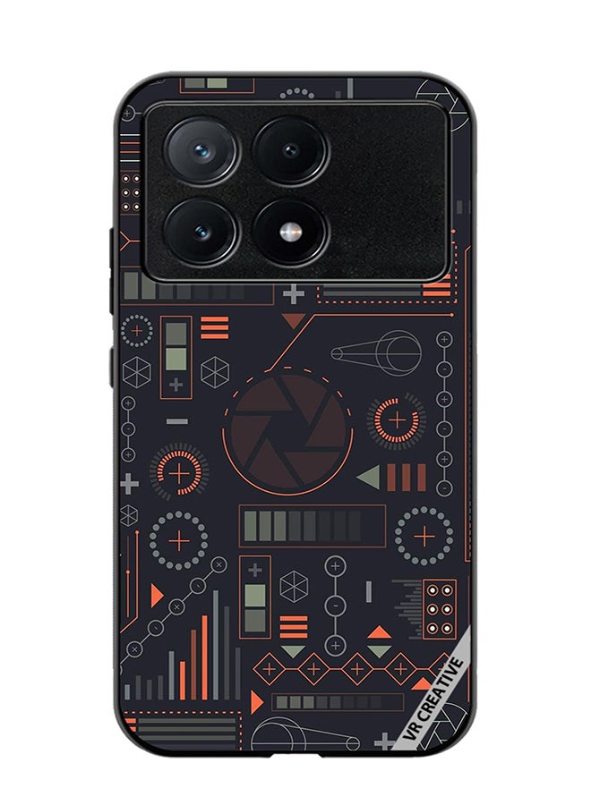 VR CREATIVE Protective Case Cover For Xiaomi Poco X6 Pro Circuit Design Multicolour - Image 1
